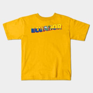 Ecuador Vintage style retro souvenir Kids T-Shirt